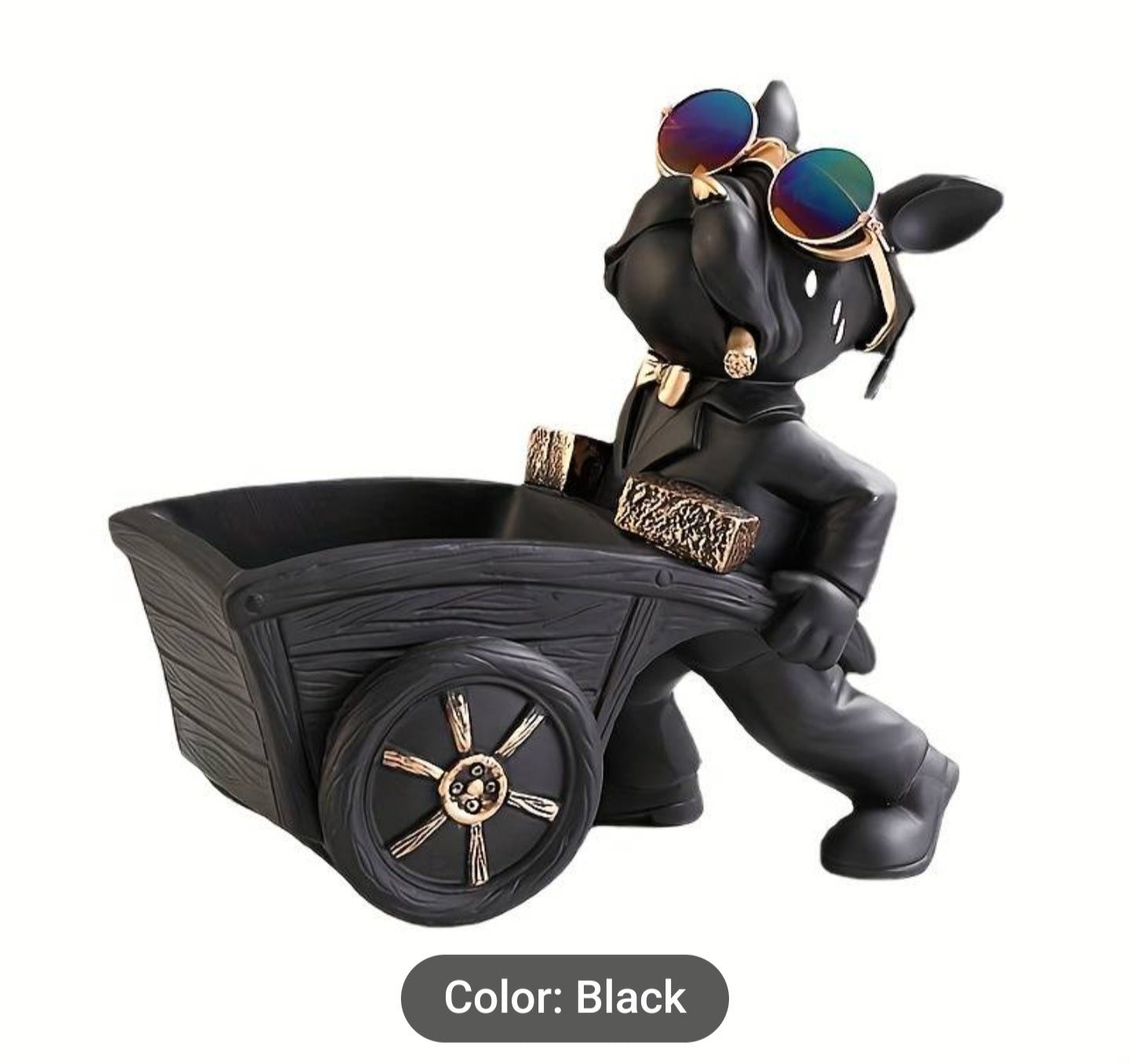 Bulldoggen-Figur mit Aufbewahrungstablett