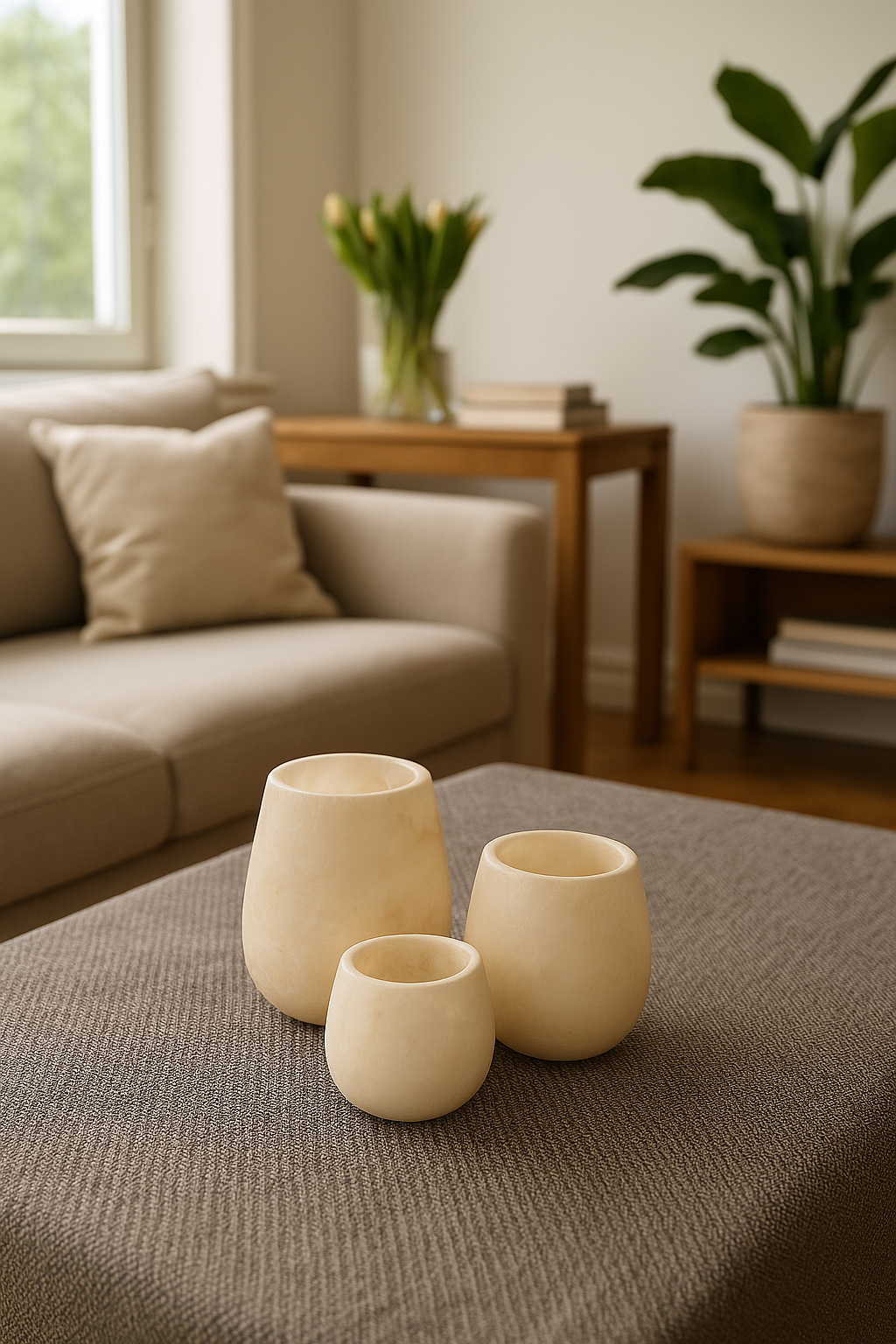 Set aus 3 Kerzenhaltern in Adus-Form