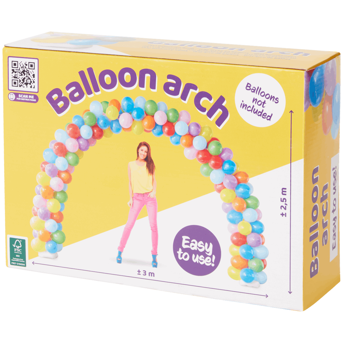 Ballonbogen ohne Ballons 3 * 2.5 m - DeinMarkt.at 